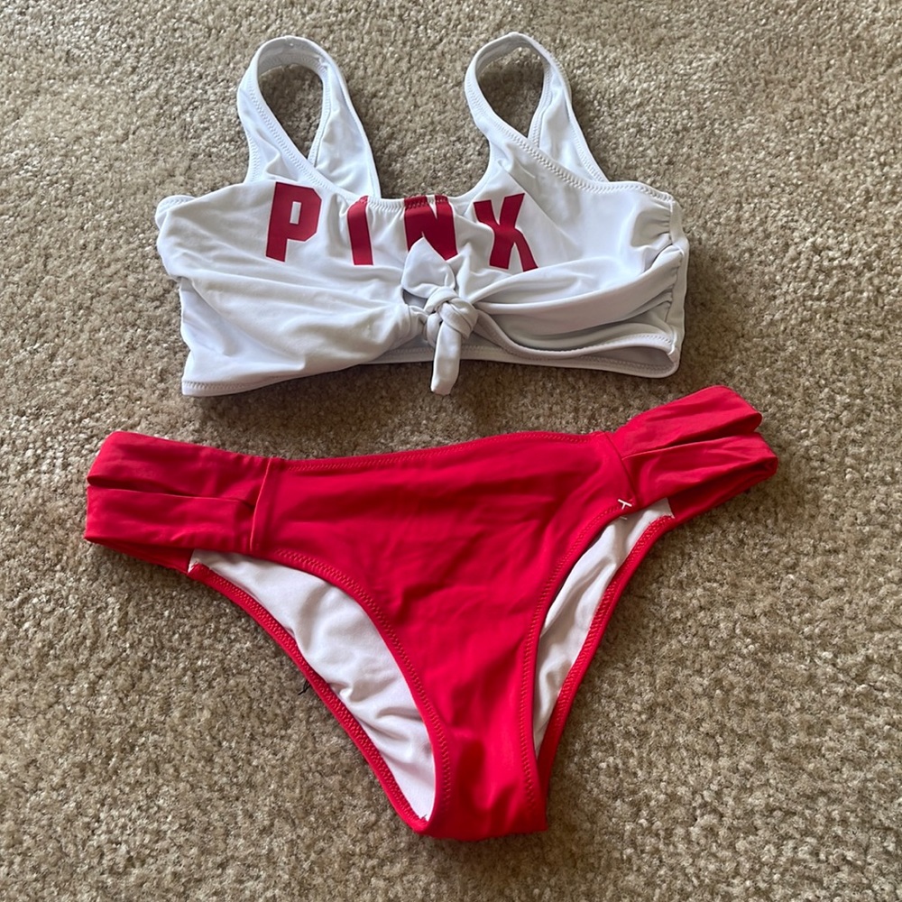 Pink Vs two piece bikini